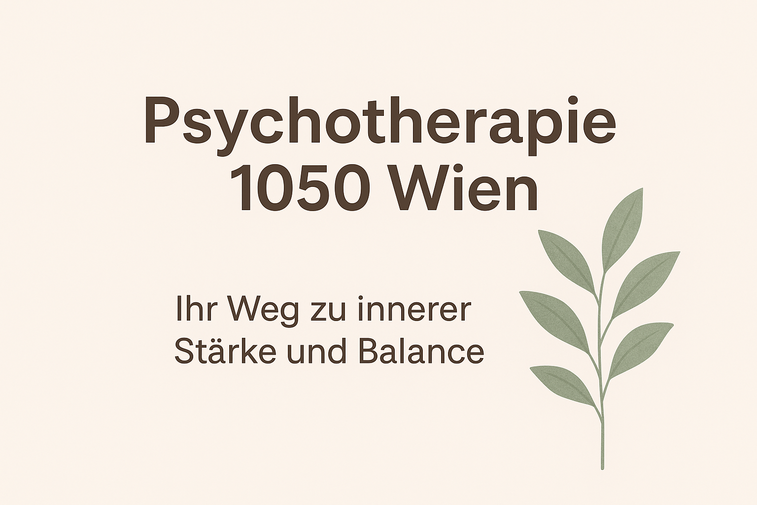 Psychotherapy 1050 Vienna