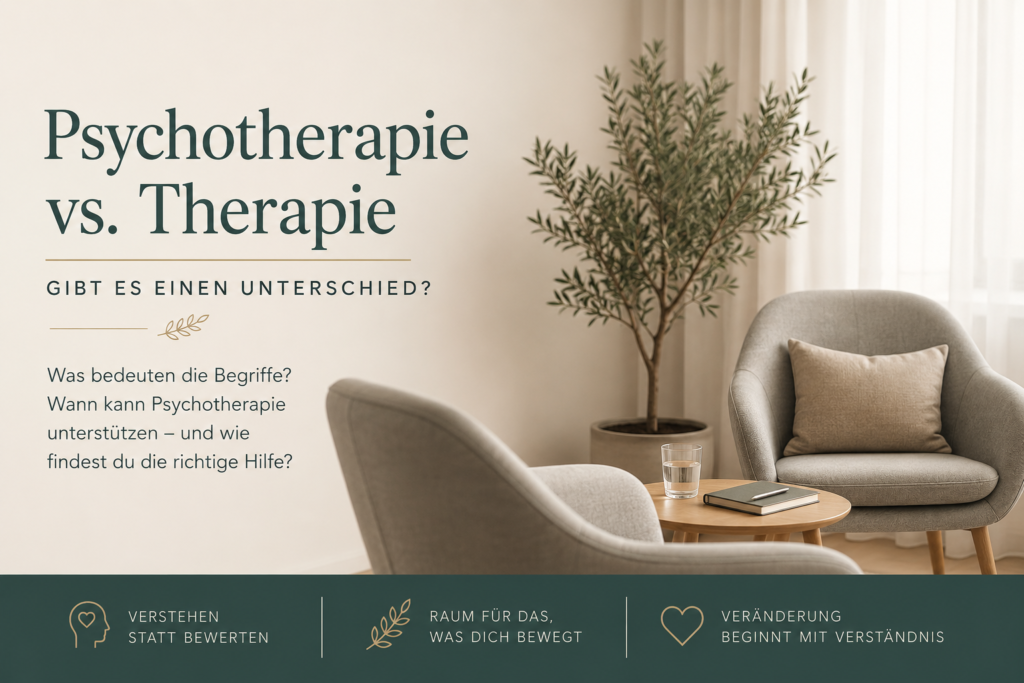 Psychotherapie vs. Therapie – Gibt es einen Unterschied?